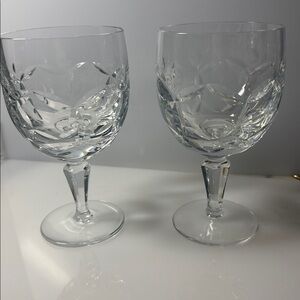 Atlantis “Faro” Cut Crystal-Style Goblets - Clear (Set of 2)